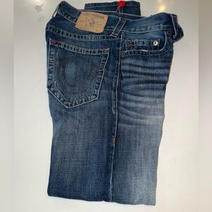 True Religion Men's Dark Blue Straight Jeans